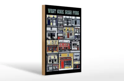 Produktbild von Holzschild Alkohol 20x30cm West Cork irish pubs
