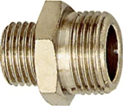 Produktbild von Riegler Doppelgewindenippel, G 3 a., G 3 a., SW 89, Messing vern.