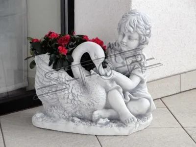 Produktbild von Blumenkübel Pflanz Kübel Dekoration Figur Blumentöpfe Garten Vasen Gefäss 101072