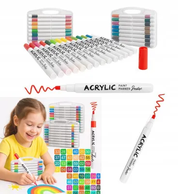 Produktbild von Acryl-Marker-Set, Stifte, Filzstifte, 24 Stück