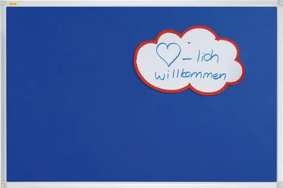 Produktbild von FRANKEN Franken Pinnwand X-tra!Line 120 x 90 cm (B x H) Maße der Oberfläche: 116 x 86 cm (B x H) Rahmens: Aluminium eloxiert/Kunststoff blau