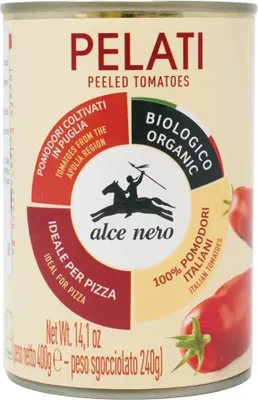 Produktbild von 24x Alce Nero Pomodori Pelati Biologico geschälte Tomaten sauce aus Italien dose 400g