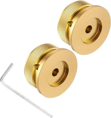 Productafbeelding van Gele aluminium-potentiometerknopjes, 6 mm x 38 mm, voor elektrische basgitaren