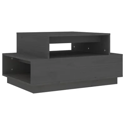 Produktbild von vidaXL Couchtisch Grau 80x55x40,5 cm Massivholz Kiefer