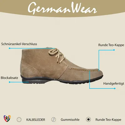 Produktbild von Desert Boots Lederschuhe Stiefeletten aus Wildleder, Schuhgröße:42, Farbe:Beige