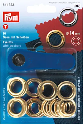 Produktbild von Ösen & Scheiben goldfarben, Ø 14mm | PRYM 541373