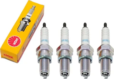Produktbild von NGK Zündkerzen Set 4x DR8ES-L Zündkerze entstört, 19,0mm Langgewinde Ø 12,0mm, 2556 / 2923