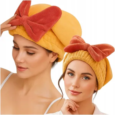 Zdjęcie produktu dla Turban do włosów z mikrofibry – chłonny ręcznik na głowę do suszenia włosów, szybkoschnący, lekki, idealny do domu, sauny i podróży