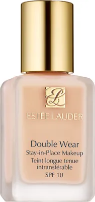 A bottle of Estee Lauder Double Wear Stay-in-Place Makeup on a white background.