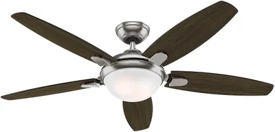 Obrázek produktu pro Stropní ventilátor s osvětlením a dálkovým ovládáním Contempo 132 cm nikl