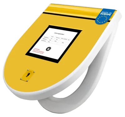 Produktbild von WC Sitz mit Absenkautomatik D Form Motiv Briefkasten Gelb [TDW3 10051]