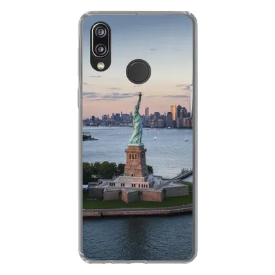 Produktbild von MuchoWow® Handyhülle Schutzhülle Hülle für Huawei P20 Lite (2020) New York - Freiheitsstatue - Skyline Silikon Softcase Handy Hülle - Kartenhalter