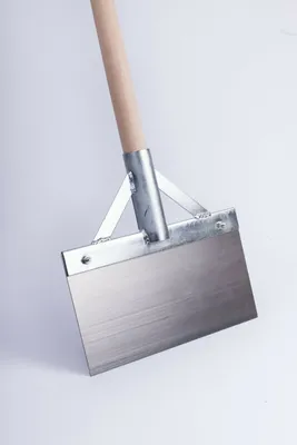 Produktbild von Eisstößer Bodenschaber Stoßscharre aus Federstahl verzinkt 300x130mm Stiel 156cm