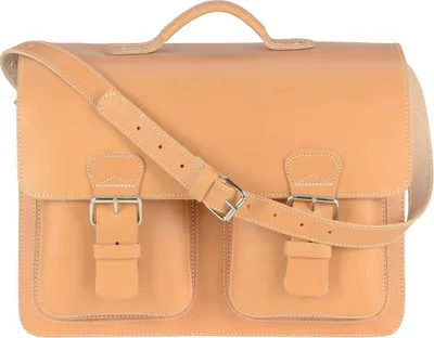 Produktbild von Ruitertassen Lehrertasche Leder XXL Damen Herren Schultasche Aktentasche 3 Fächer natur 2158-10