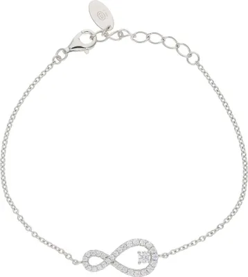 Produktbild von Mabina Damen Infinity Armband 925 Silber 533235 Zirkonia