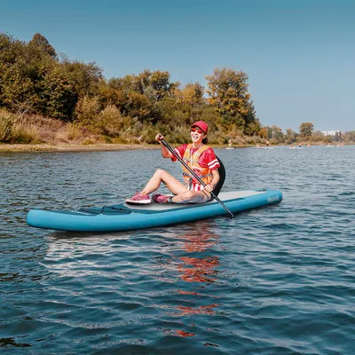 Produktbild von LifeGoods SUP Board Touring - 165 KG Tragkraft - 365 x 76 cm - Aufblasbar - Mit Sitz - Komplettes SUP Paket - Blau
