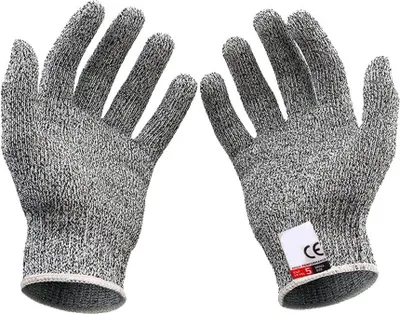 Produktbild von Schnittfester, stichfester Edelstahl-Metallgewebe-Handschuh – einfach der beste Metzgerhandschuh – Hochleistungs-XL-Schutz – 5 Schutzstufen für Fisch