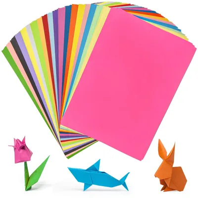 Productafbeelding van 200 vellen gekleurd papier A4, 20 kleuren, 70 g/m² origamipapier