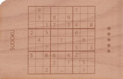 Produktbild von Holzpostkarte "Sudoku"