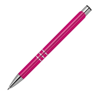 Produktbild von Kugelschreiber aus Metall / vollfarbig lackiert / Farbe: pink (matt)