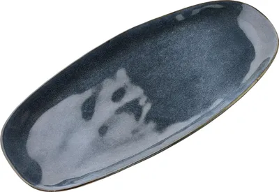 Produktbild von Servierplatte Kunststoff Basic Nature Platte 26,7 x 12 x 2,5 cm Blau 1 Stück
