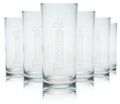 Produktbild von 6x Tönissteiner Glas 0,2l Willi Becher Mineralwasser Sprudel Gläser Set Limonade