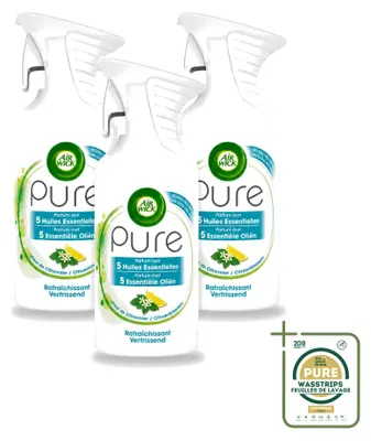 Productafbeelding van 3 x Air Wick Pure luchtverfrisser - Citroenbloesem - 250 ml - Voordeelverpakking - 3 stuks