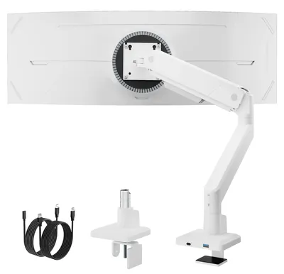 Produktbild von Monitorhalterung für Bildschirme von 17 bis 45 Zoll, Monitorarm für 1-16 kg, VESA 75/100, neigbar, schwenkbar, weiß