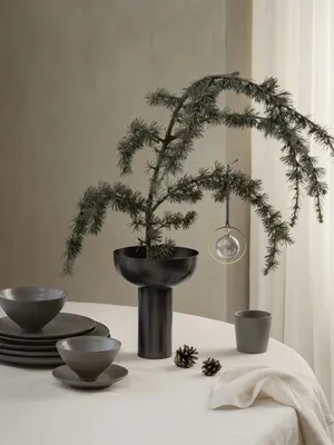 Image de Lot de 4 boules de Noël blomus KITAI transparentes avec anneau en laiton