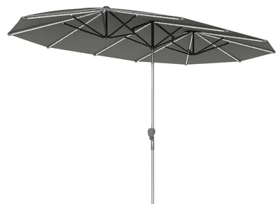 Immagine prodotto di Outsunny ombrellone doppio con luci solari a manovella 451x267 cm alluminio