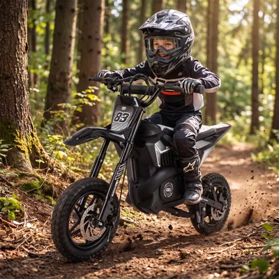 Produktbild von Actionbikes Motors Kinder Crossbike Raider | Elektro Kindermotorrad - Motocrossbike - Pocketbike - Motorrad Bike - Scheibenbremsen vorne und hinten, KI-generiertes Bild