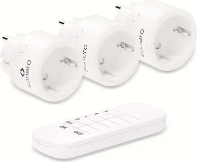 Produktbild von SONERO Funksteckdosen-Set weiß, 1x Sender, 3x Empfänger