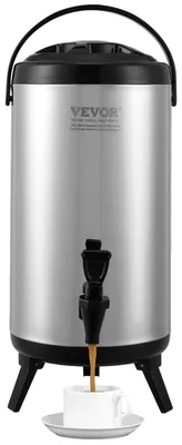 Produktbild von VEVOR Isolierter Getränkespender, 9,5 L, Lebensmittelgeeignetes LDPE Heiß- und Kaltgetränke-Server, Thermo-Getränkespender-Kühler mit 2,3 cm PolyurethanSchicht Zwei-Stufen-Hahngriff, für Restaurant-Getränkeshop, 9.2 L