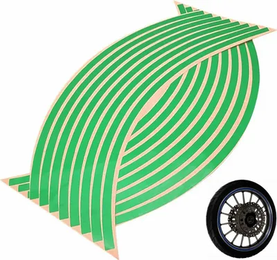 Produktbild von Apt Reflektierende Felgenaufkleber Grün