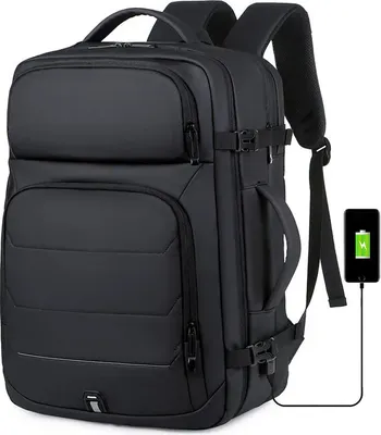 Produktbild von 35L Rucksack Handgepäck, Reiserucksack Flugzeug, erweiterbar Travel Backpack Business Rucksack, Laptop Rucksack