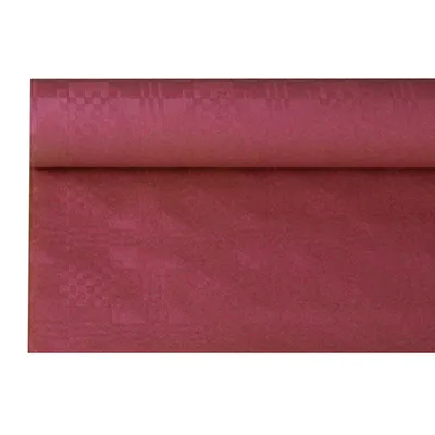 Produktbild von Papstar Papiertischtuch mit Damastprägung 6 m x 1,2 m bordeaux 85472