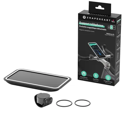 Produktbild von Shapeheart Handyhalter BIKE M Set Halter + magnetische Hülle schwarz