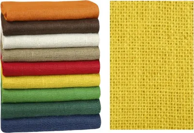 Obrázek produktu pro Dekorační jutová plachetka - 1,3 m x 3 m - Žlutá