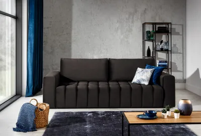 Produktbild von Lazaro Schlafsofa 247x97 cm Dunkelblau (Samt)