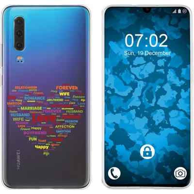 Produktbild von PhoneNatic Case kompatibel mit Huawei P30 Silikon-Hülle pride Herz M5