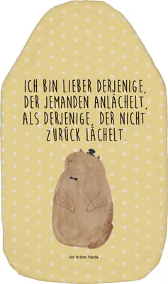 Produktbild von Mr. & Mrs. Panda Wärmflasche Murmeltier - Gelb Pastell - Geschenk, Anstand, Bettflasche, Respekt, Freundlichkeit, Wärmflaschen, Fröhlichkeit, Wärmekissen, Knigge