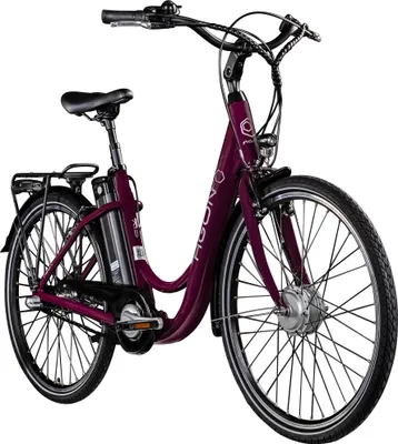 Produktbild von Agon Axis E-Bike 26 Zoll Citybike Damen Herren 140 - 165 cm Pedelec mit Nabenmotor Fahrrad 3 Gang und Beleuchtung StVZO