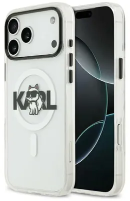 Produktbild von Etui Karl Lagerfeld Iml Choupette Sketch Logo Magsafe Na Iphone 17 - Przezroczyste