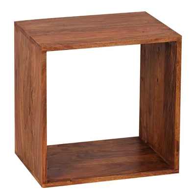 Image de Wohnling Bois massif Sheesham Etagère cube 43.5 x 43.5 x 33 cm Cube WL1.558