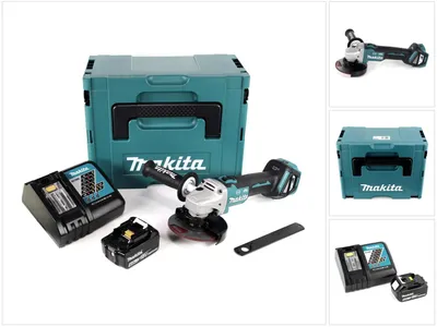 Produktbild von Makita DGA 513 RM1J Akku Winkelschleifer 18V 125mm Brushless + 1x Akku 4,0Ah + Ladegerät + Makpac