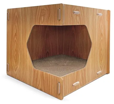 Kratzbaum Loft für Katzen, Holz/Pappe, 40x40x35 cm