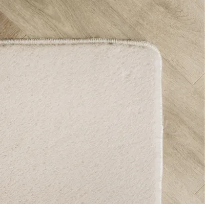 Produktbild von Villa Möbel Joyeno Kurzflor Teppich Anti-Rutsch Rückseite Waschbar Flauschiger, Farbe:Creme, Grösse:80x250 cm