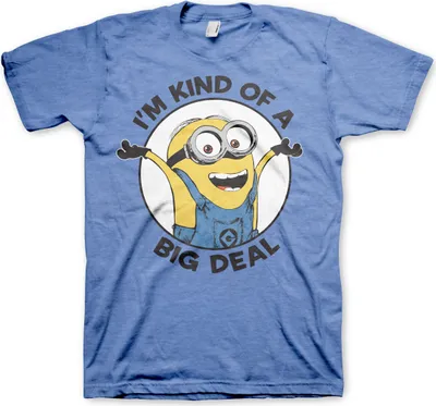 Produktbild von Minions - I'm Kind Of A Big Deal T-Shirt - Large - Blue-Heather