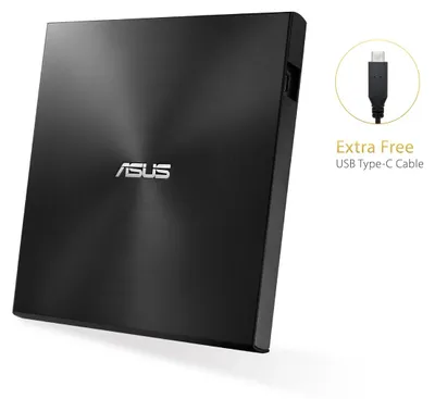 Produktbild von ASUS SDRW-08U9M-U EXT UltraSlim USB ZEN schwarzTypC Kabe