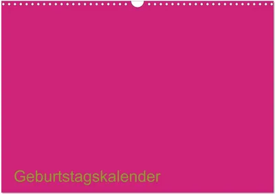 Produktbild von Bastel-Geburtstagskalender pink / Geburtstagskalender (Wandkalender 2025 DIN A3 quer), CALVENDO Monatskalender